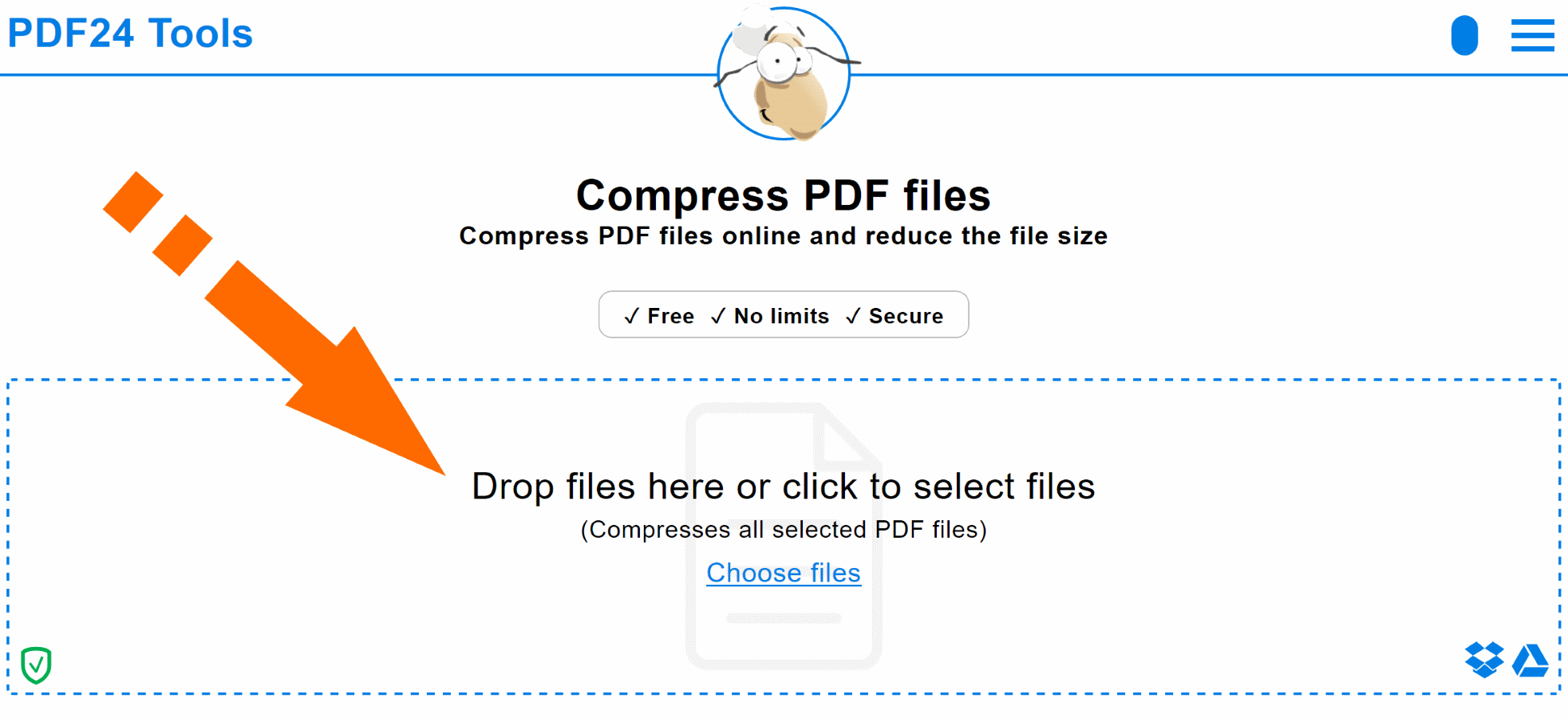 falta mantequilla ensayo Comprimir PDF - rápidamente, en línea, gratis - PDF24 Tools