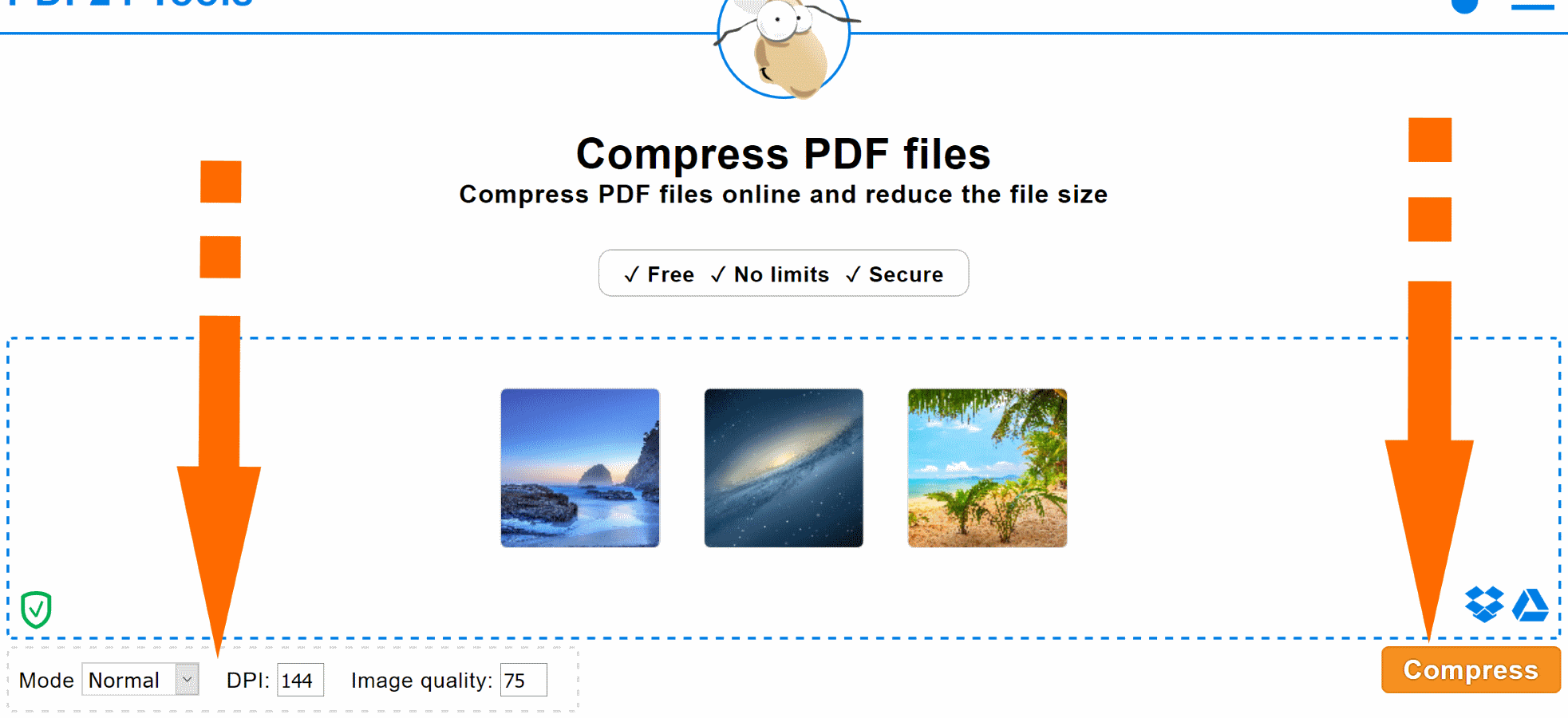 compress pdf free tool