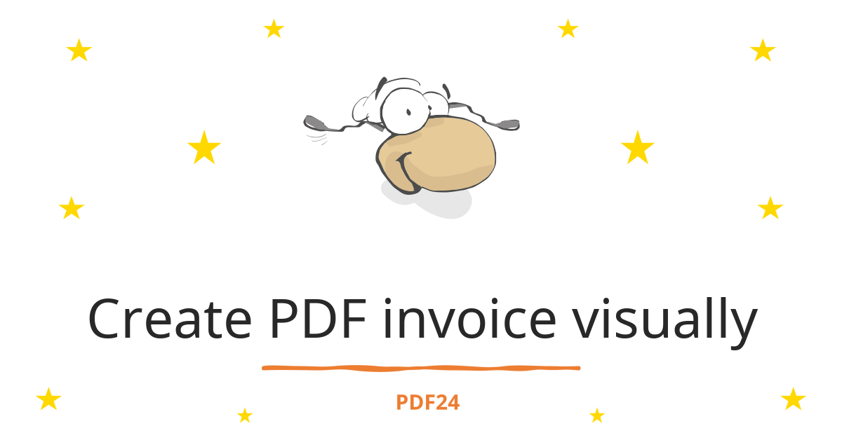 Create PDF invoice visually quick, online, free PDF24
