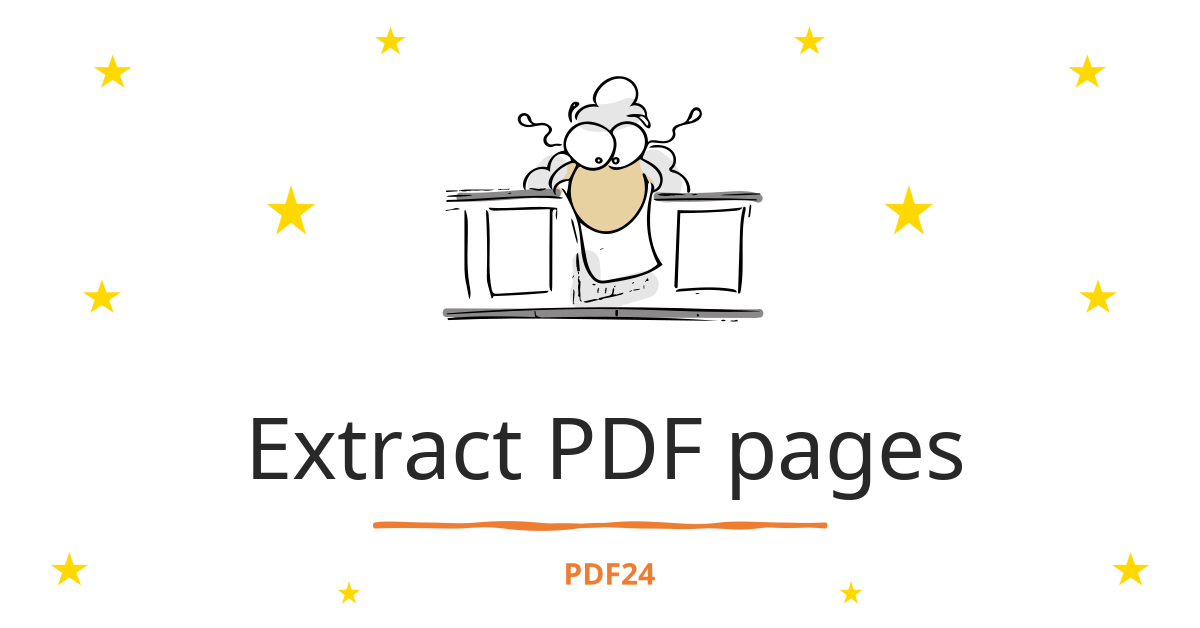 Extract PDF pages - 100% free & online - PDF24
